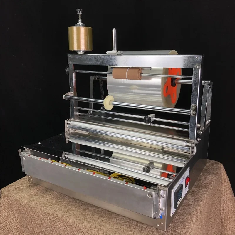 Semi‑Automatic 3D Square Box Overwrapping  BOPP Transparent Film Heat Sealer For Playing Card Cosmetic Cigarette Box Packaging
