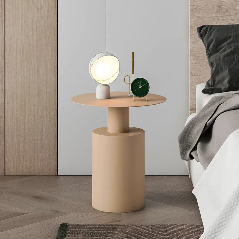 Modern bedside aisle balcony table simple bedroom courtyard afternoon tea round coffee table iron home sofa table