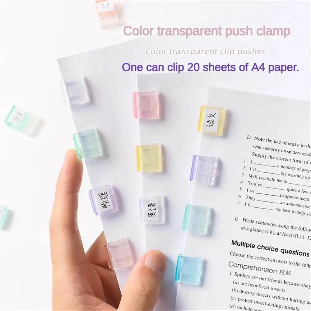 Staples Paperclip Mini Color Paper Clip Candy Transparent Metal Documents Bookmarks File Index Page Holder Clamp Office School