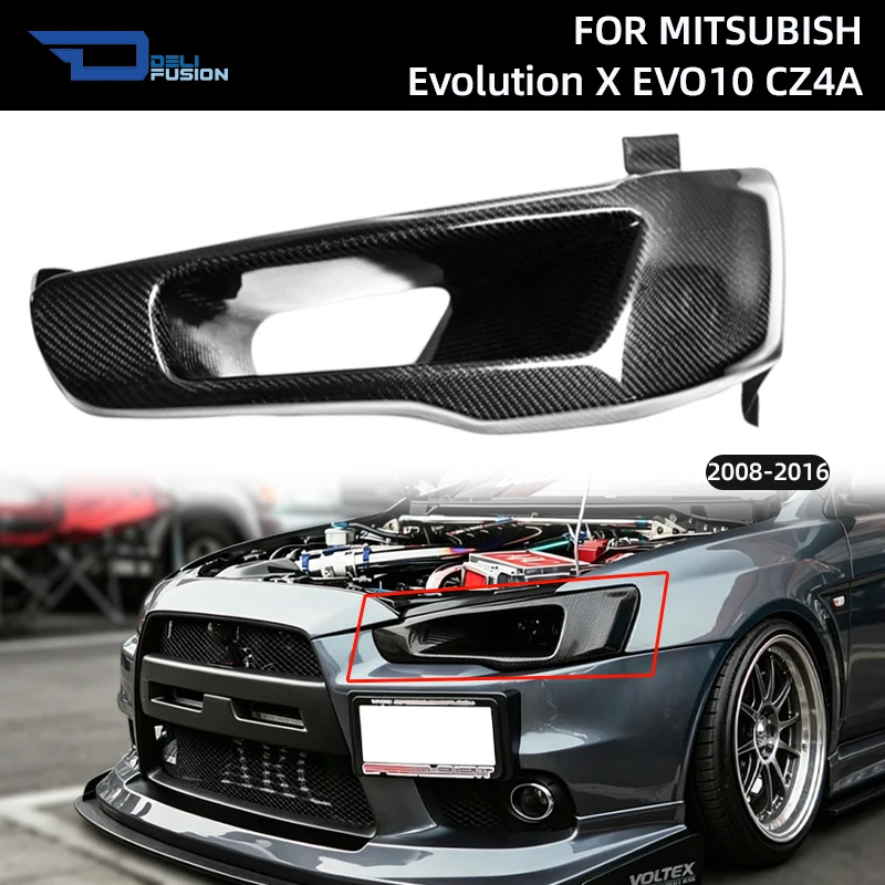 

For 2008-2016 Mitsubishi Evolution X EVO10 CZ4A ARS Style Vented Headlight Block Out Panel (LHS) Car Accessories