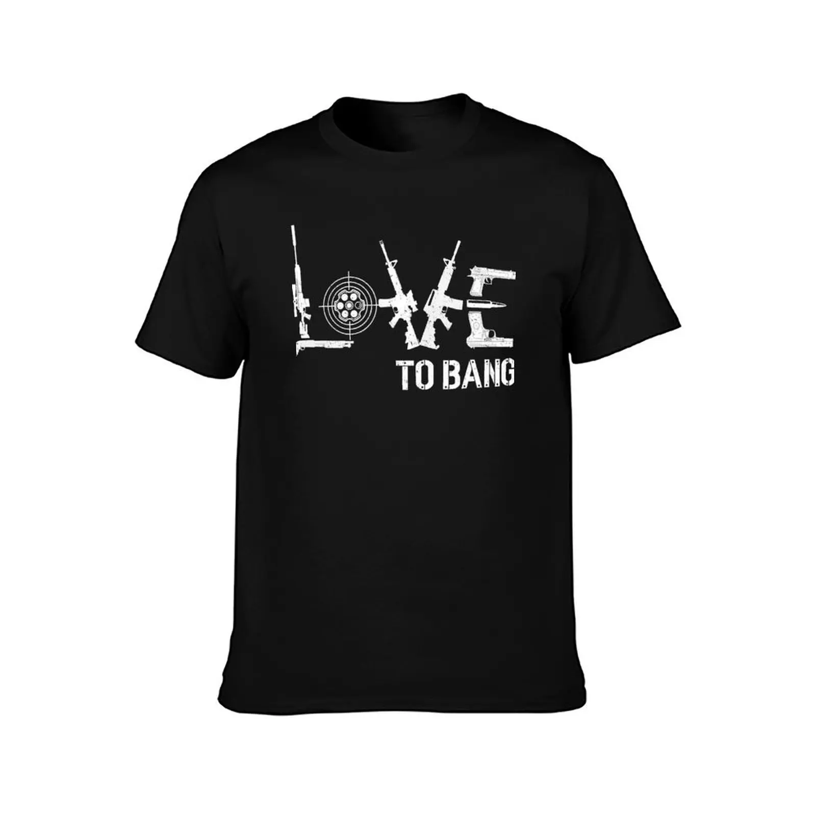 Love To Bang Gun Rifle Patriot Second Amendment USA Mens Tee T-Shirt Lightweight Running T-Shirt