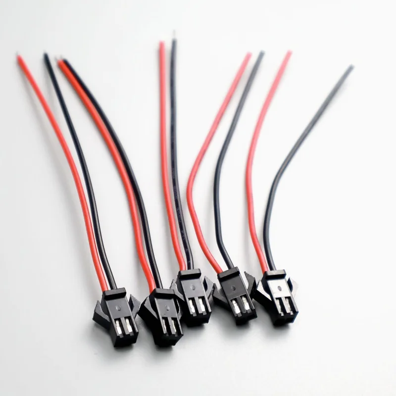 10/20 Pairs 15CM JST SM 2Pin Plug Socket Male To Female Wire Connector LED Strips Lamp Driver Connectors Cable Quick Adapter