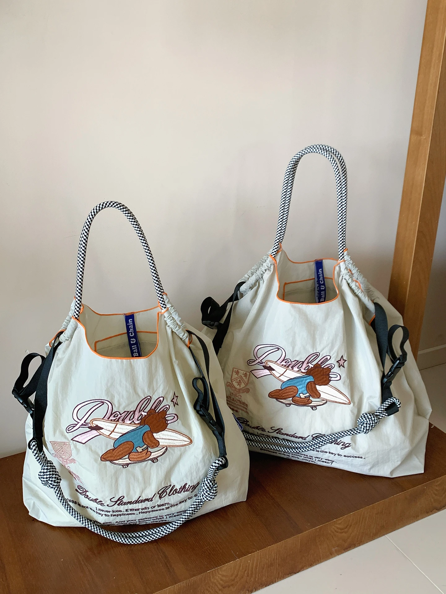 Bolso de mano para mujer, bolso de compras bordado de gran capacidad, bolso de hombro ligero para tabla de surf, adecuado para desplazamientos, viajes, bandolera informal, regalo de vacaciones