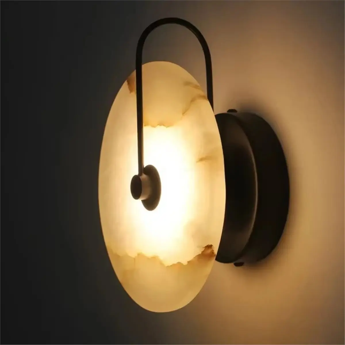 AA19 Marble Wall Lamp Modern LED Dimmable Wall Light for Tea Room Bedroom Restaurant Living Room Lighting Fixtures Decor Lamp