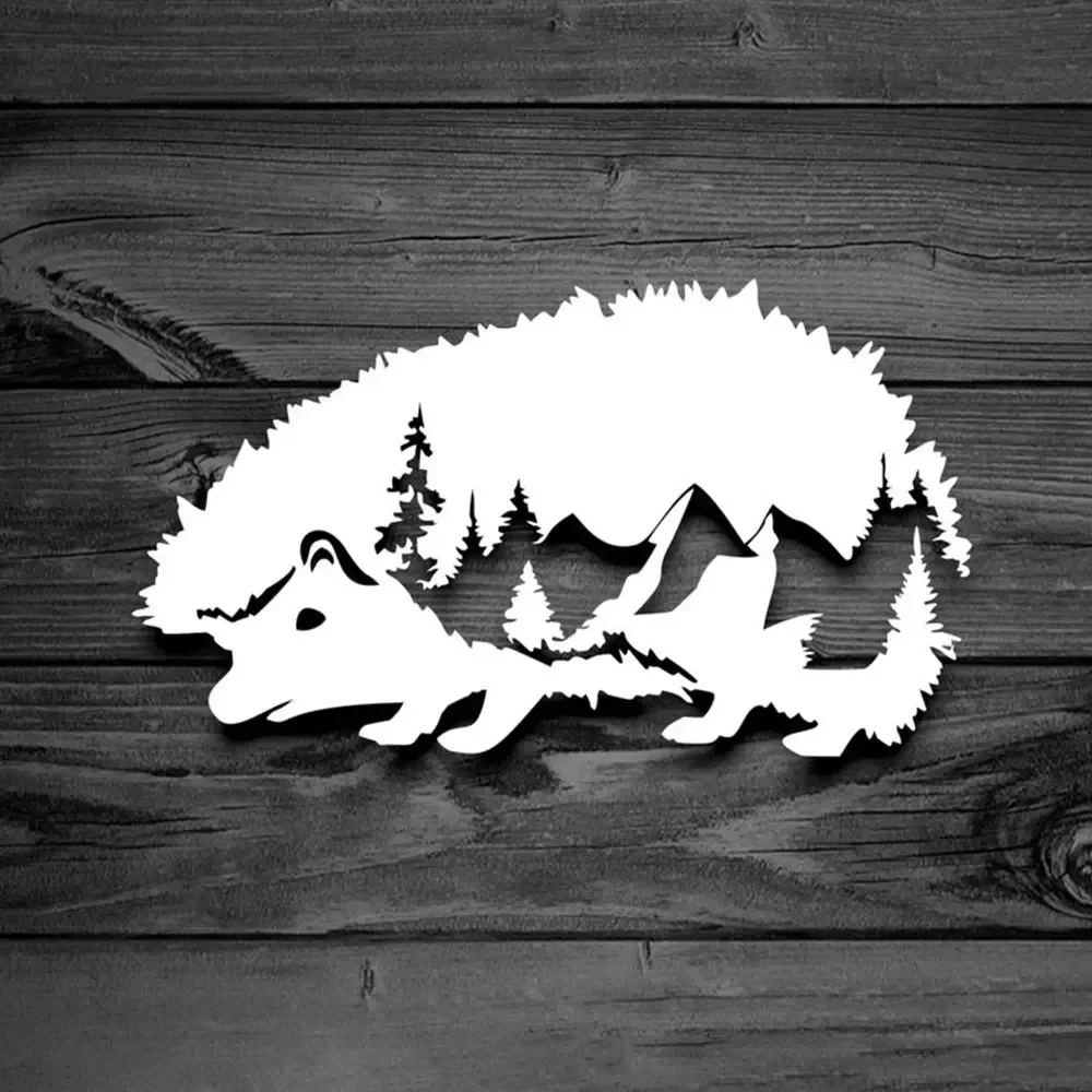 Car Stickers Fun Hedgehog Notebook Stickers Adventure Animals Natural Forest PVC Auto Spare Parts  Decorate Window Vinyl Decals