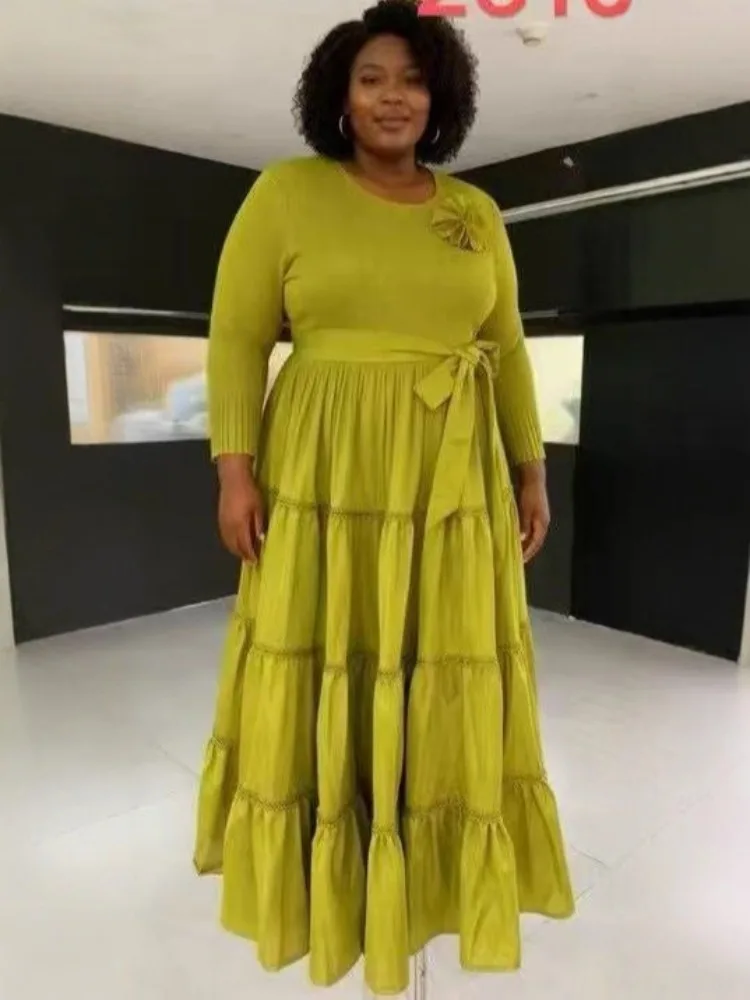 Image of 2025 neue frauen Langen Rock Kuchen Rock Miyake Afrikanische Elegante frauen Kleidung Lose Mode Plissee Kleider
