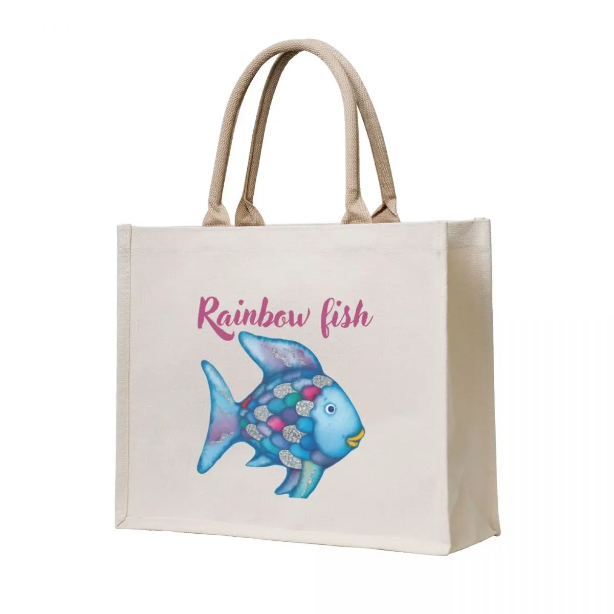 

Rainbow fish print for kids and adults 2022 Tote Bag female bag Women's bag Handbags women sacs de shopping