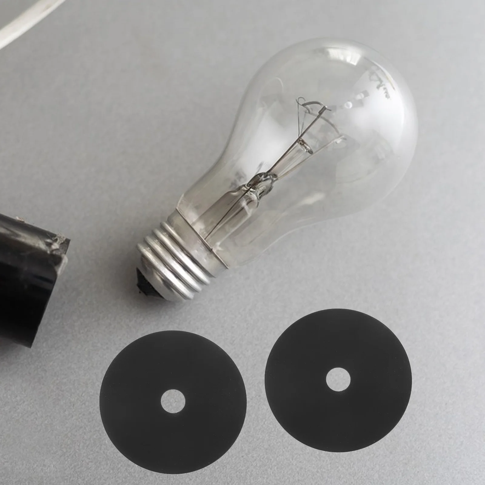 

10 Pcs Lighting Accessories 60mm Lamp Shade Collar Rings Socket for Cover Floor Making Kit Black Gasket Replacements Lampholder