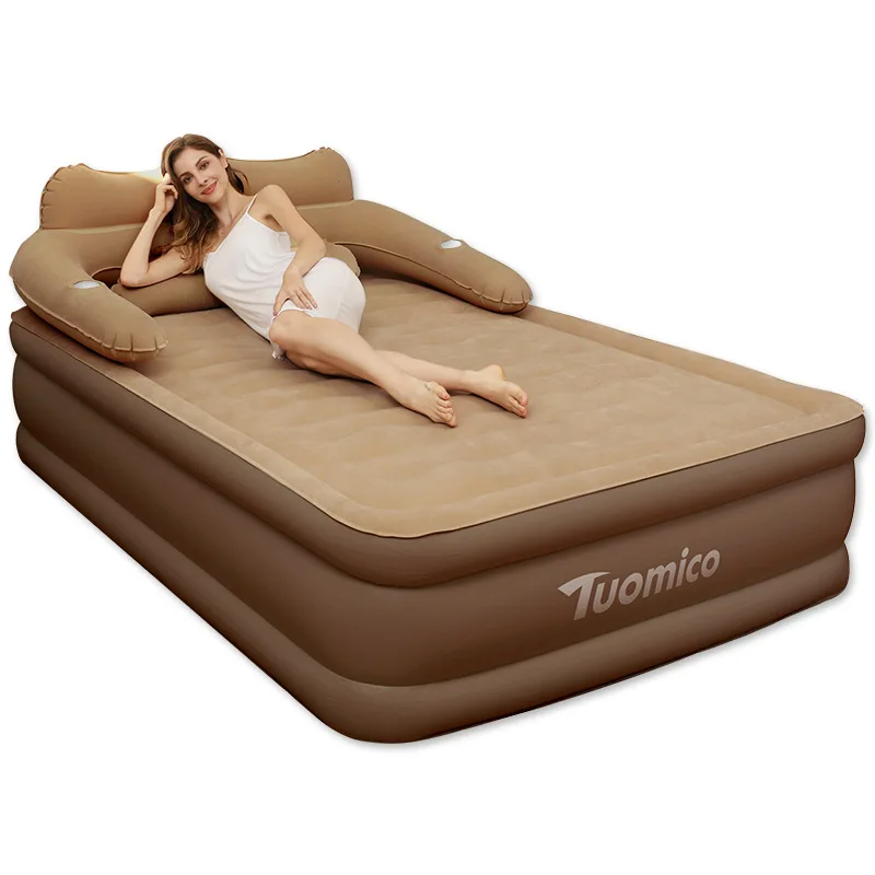 Matelas gonflable pour 2 personnes, 152x203x48CM, lit d'intérieur et d'extérieur, coussin d'air pour Camping, voiture pliante, tapis de canapé Portable paresseux