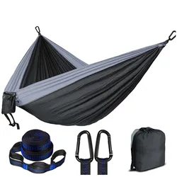 Hamac double ultra-large avec sangles pour arbres, camping, survie, jardin, chasse, loisirs, voyage, double hypothèque