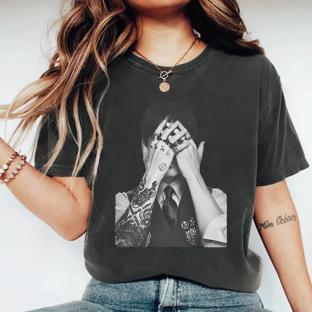 Vintage K-Pop Idol Grafik T-Shirt 2026 World Tour T-Shirt Koreanische Mode-Shirts Herren Damen Casual Tee Kurzarm-Oberteile Fan-Geschenk – Detail 5