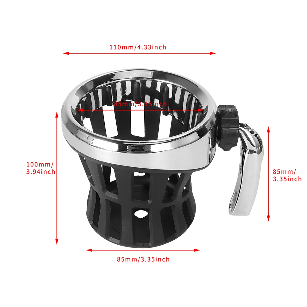 Motorcycle Accessories Handlebar Bottle Cup Holder Passenger Drink Mounted Black For Honda Goldwing GL1800 2018-2023
