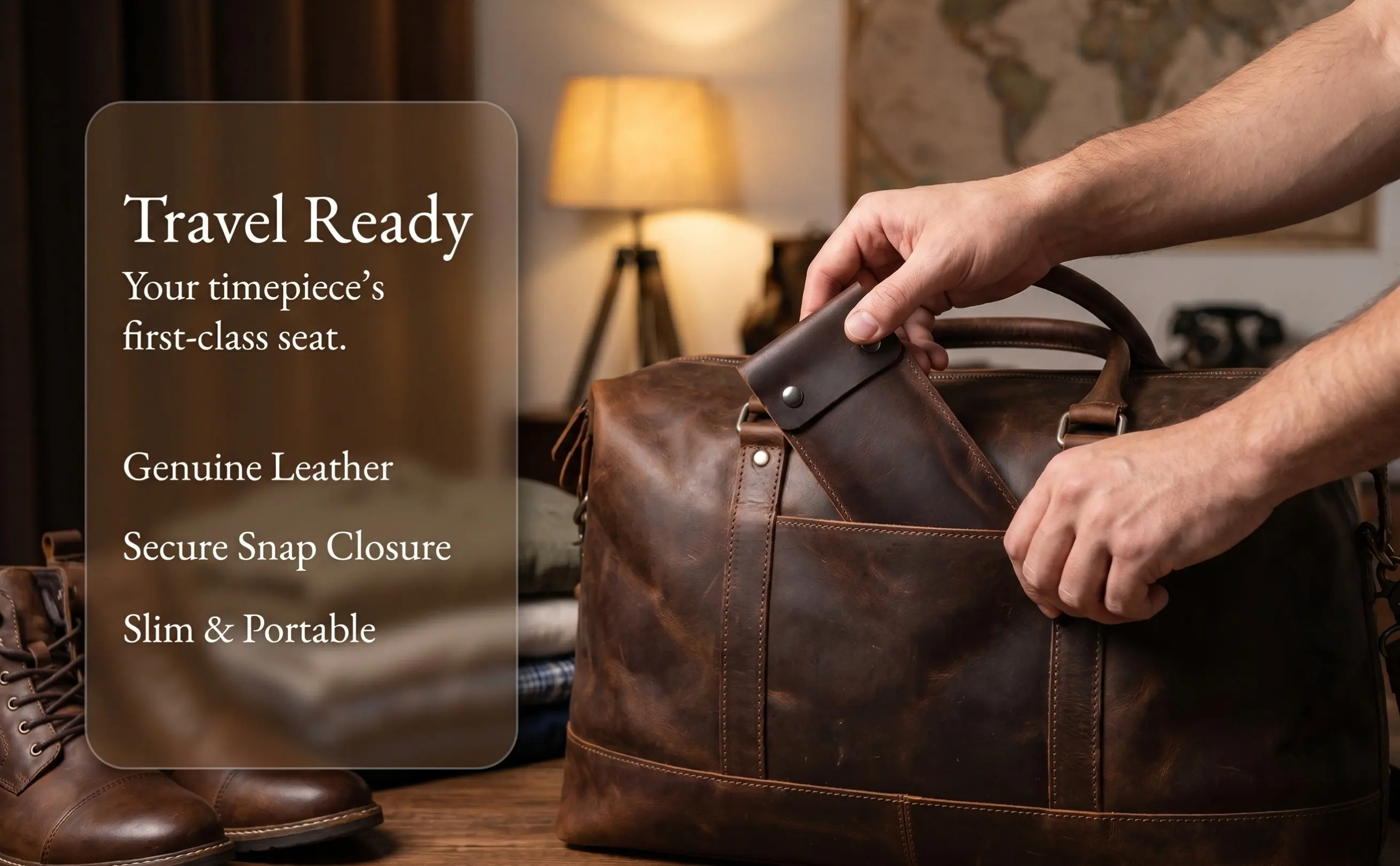 Stylish Retro Watch Pouch, Travel Storage Holder