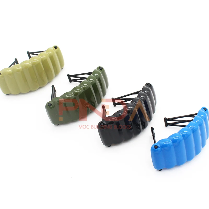 WW2 Army Military Self Defense Parachute Equipment PUBG Air Raid Building Blocks Accessories Pack Battlefield Bunkers