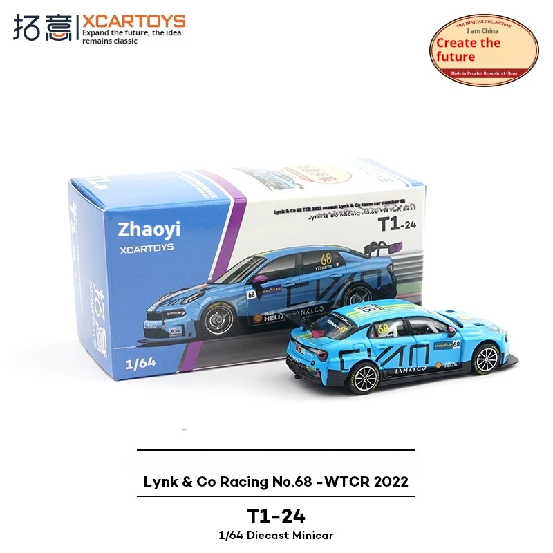 XCARTOYS Lynk y Co 03 TCR 2022 # Modelo de coche de aleación 68: equipo de carreras oficial, regalo coleccionable fundido a presión para fanáticos del deporte de motor
