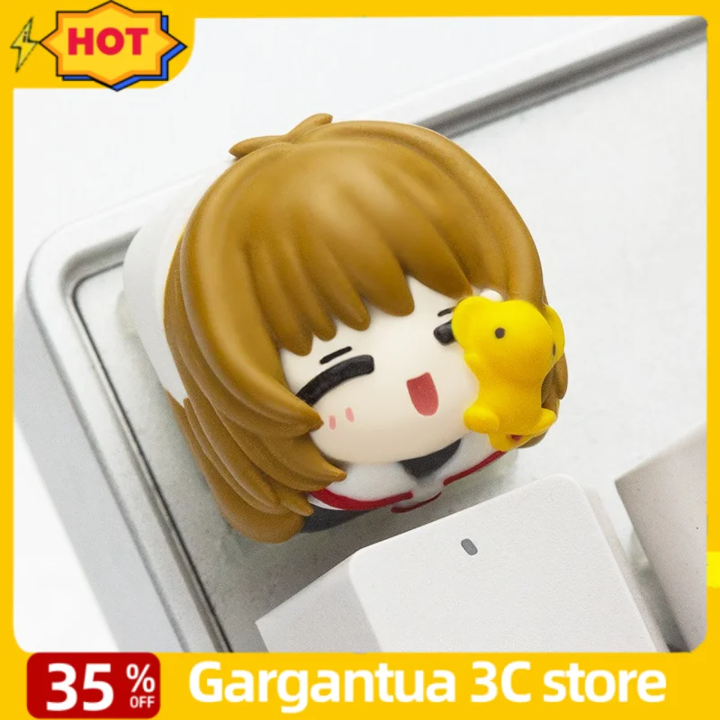 

CCS Kinomoto Sakura Daidouji Tomoyo Keycap Cherry R4 Profile Аниме Игры Мультфильм Милый Механический Keybaord Keycap для Cross Axis