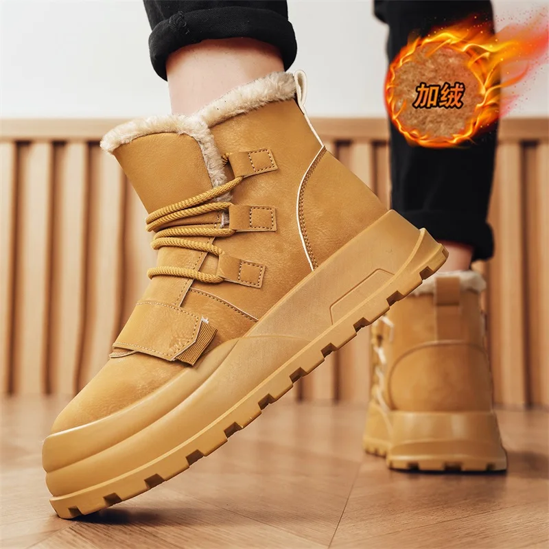 Loafers Buty zimowe dla mężczyzn Sport i rekreacja Ciepłe kostki Dodaj aksamitne buty dla mężczyzn Modne męskie trampki Miękkie i wygodne — zdjęcie 7