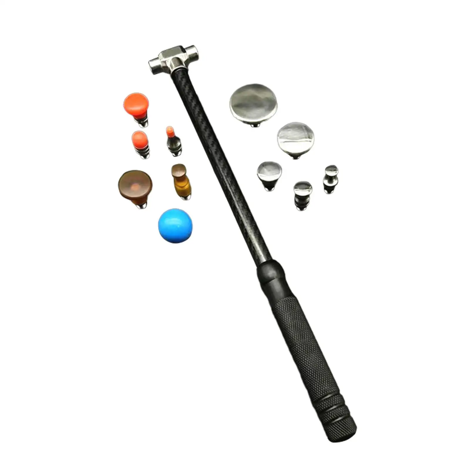 

Dent Repair Hammer Kit Carbon Fiber Non Slip Handle Car Body Dent Puller for Body Shop and Home Restoration