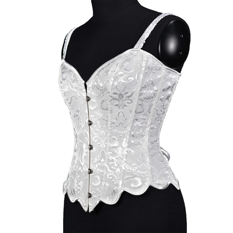 Corsetti e bustier in pizzo floreale disossati Top da donna Canotta senza maniche Canotta M6CD