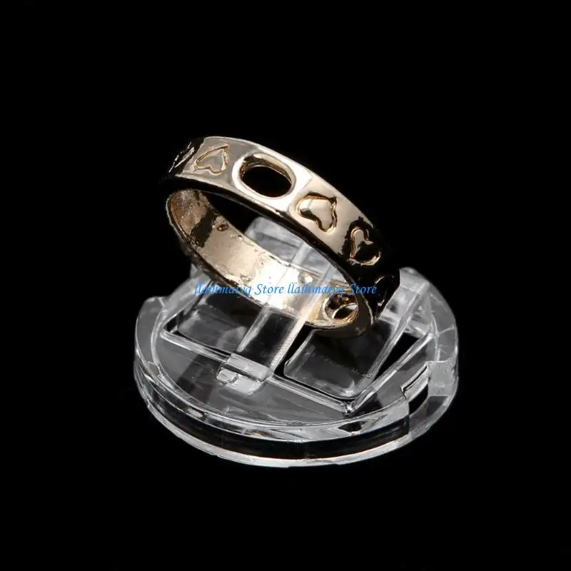 573B Transparent Finger Ring Display Stand Holder Jewelry Tray Ring Plastic Jewelery Display Plastic