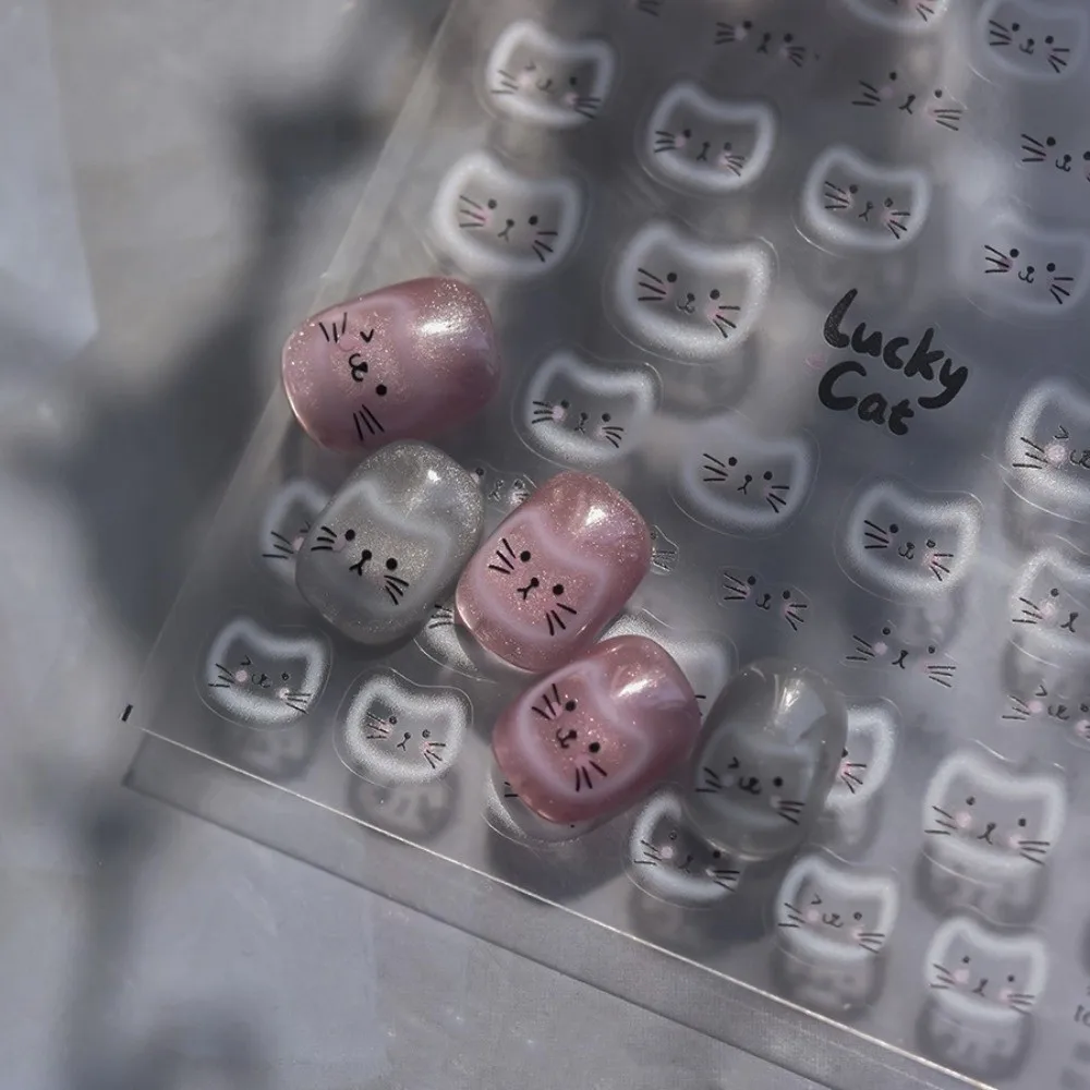 

Cat Expressions Kawaii Nail Stickers Cartoon Mini Self Adhesive Nail Decorations DIY Nail Art Various Nail Art Stickers