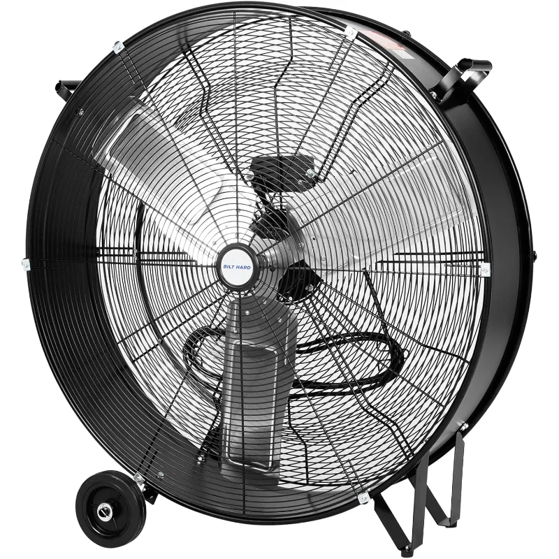 

BILT HARD 34-дюймовый 3-скоростной промышленный сверхмощный магазинный вентилятор, высокоскоростной барабанный вентилятор 15000 куб. футов в минуту для мастерской, склада, гаража