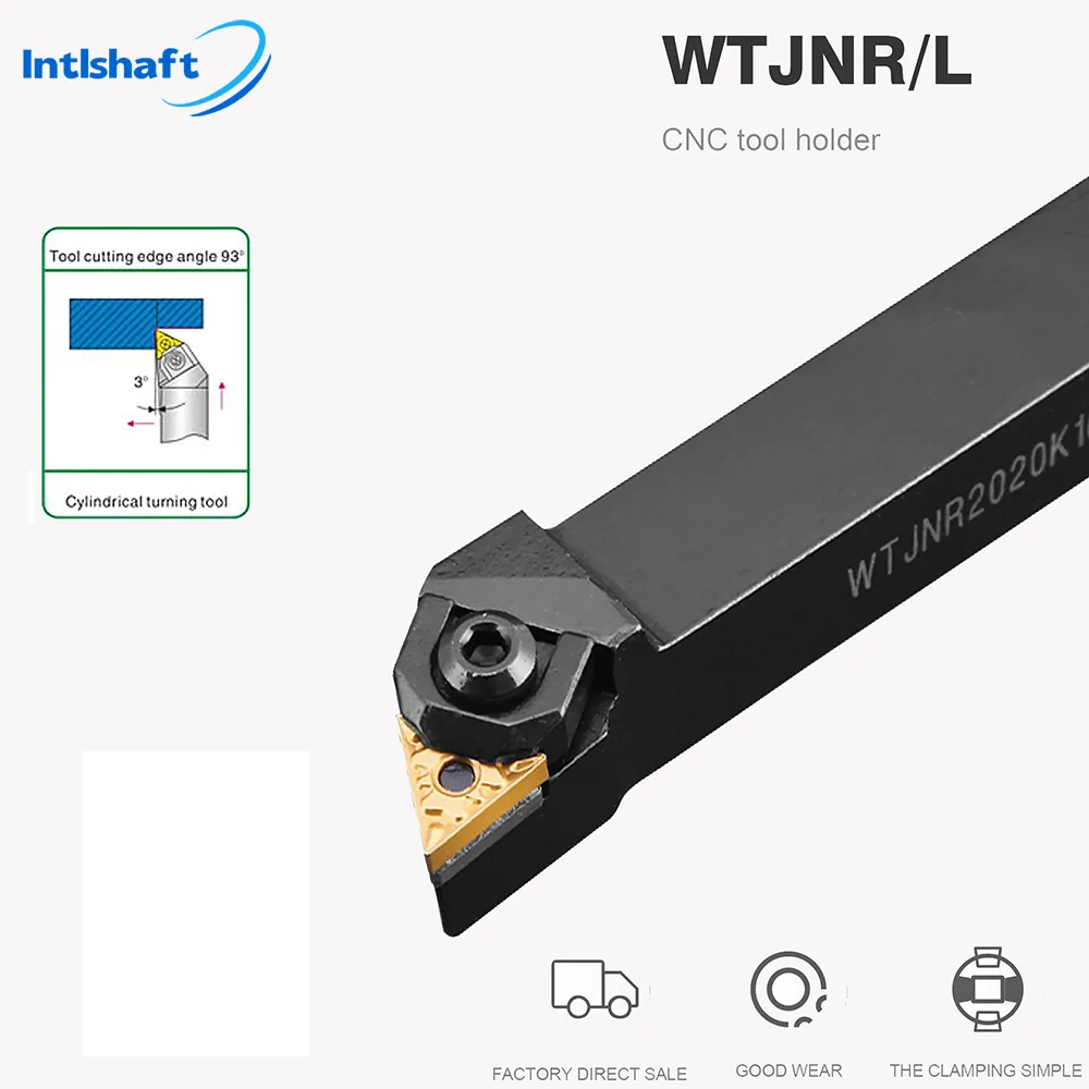 WTJNR2020K16 WTJNR 1616H16 WTJNR2525M16 External Triangul Turning Tool Holder TNMG Carbide Inserts Lathe Cutting Tools Set