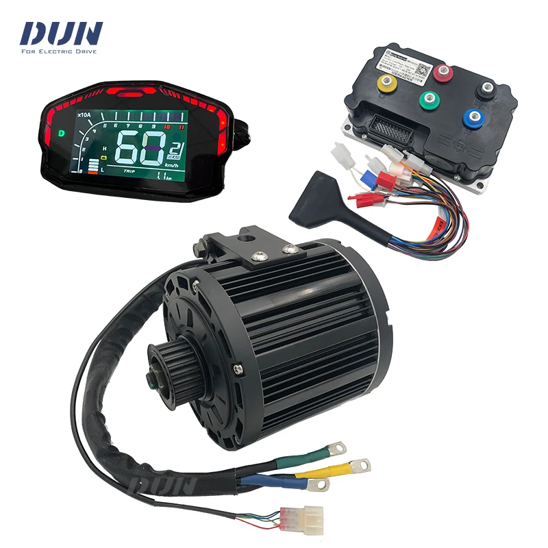 QS138 70H 3000W Peak 8KW QS Mid-Drive Motor Kits with FarDriver ND72360,DKD Display