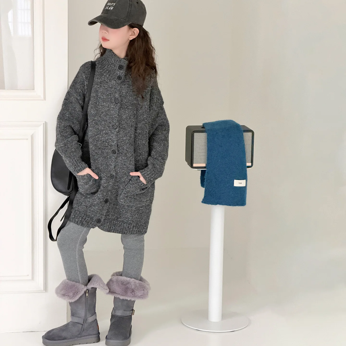 2026 new Autumn Winter Teenagers Girls Kids Knit loose Sweater Dresses Princess Clothes Christmas cardigan 4 6 7 8 9 10 11 Year