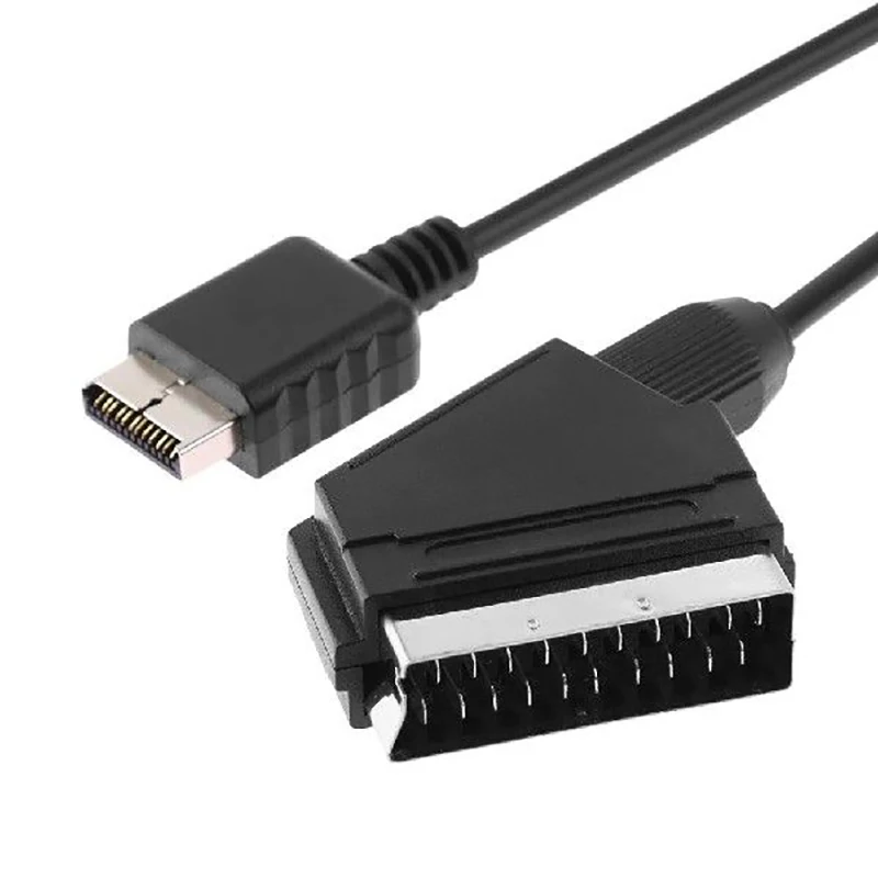 1.8m A/V TV Video Game cable Scart Cable For SNES for N-GC for SFC for Nintendo Gamecube Console Compatible with NTSC System
