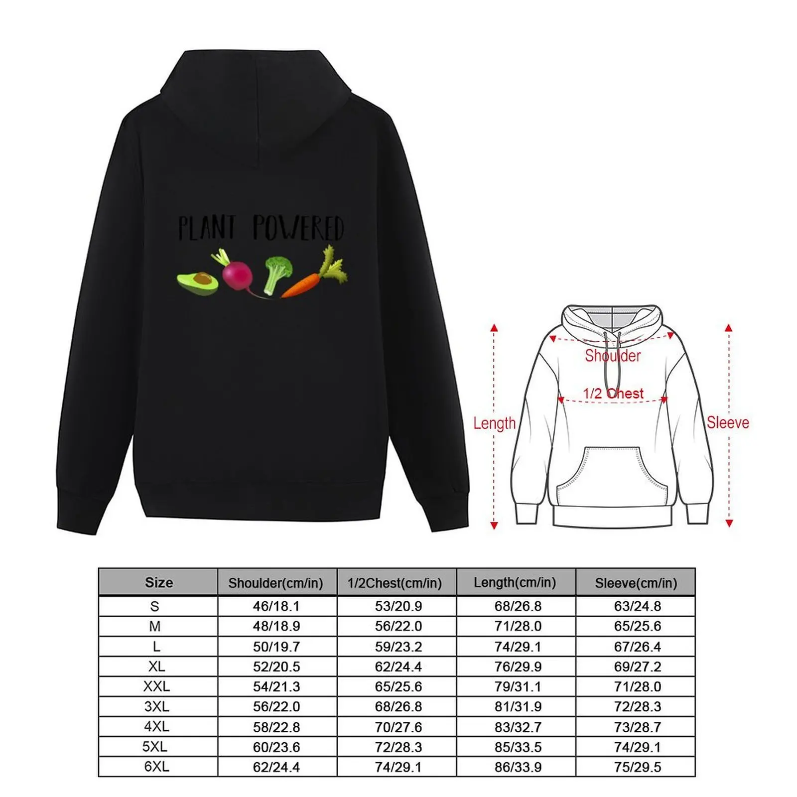 Plant Powered Hoodie anime clothing men's autumn clothes korean clothes aesthetic clothing men's hoodie sweatshirt