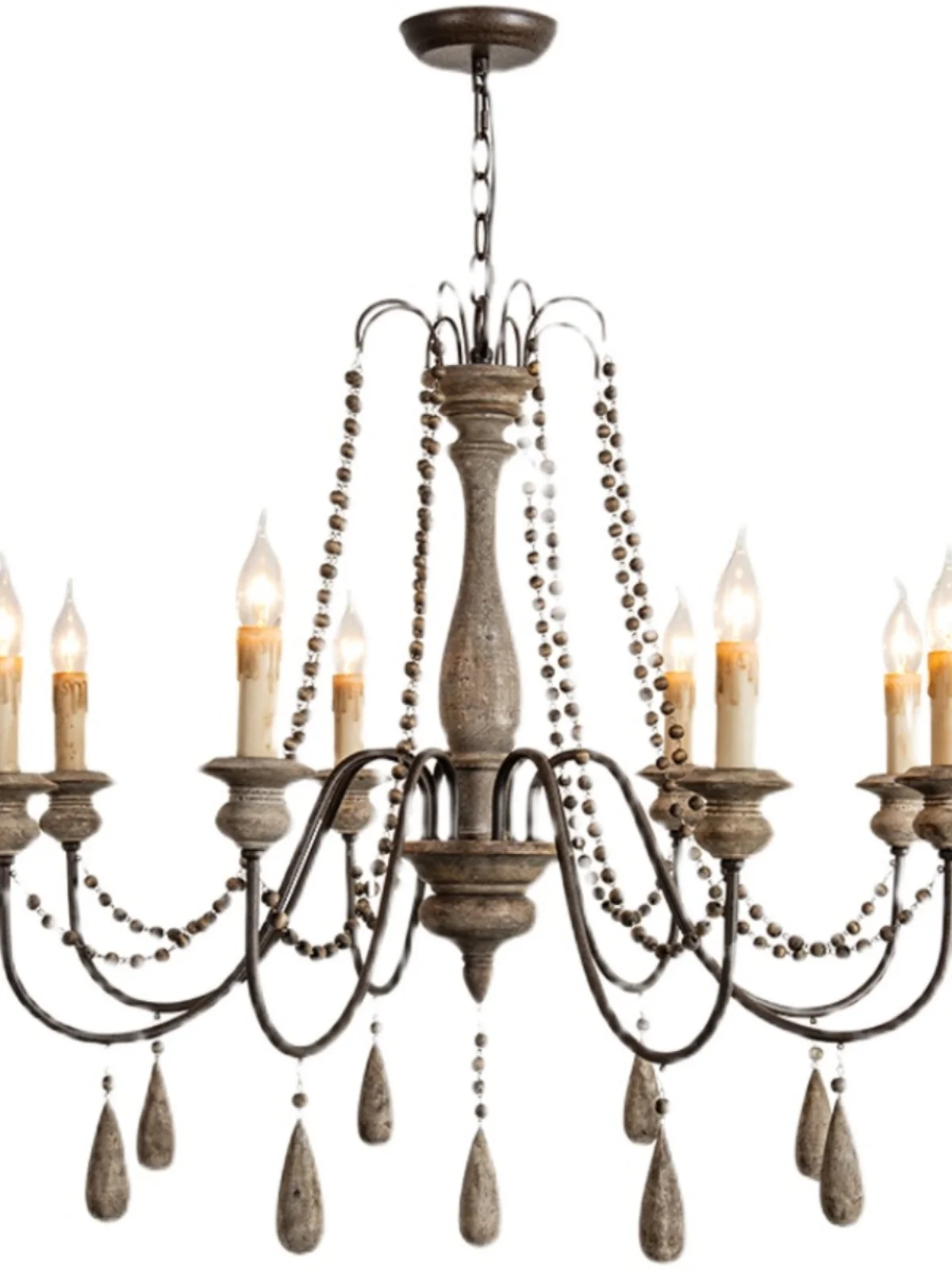 

American country retro chandelier living room lamp European shop lamp French antique bedroom dining room chandelier