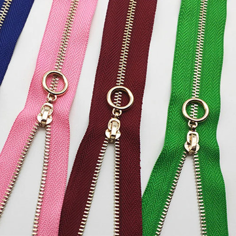 3# Colorful High Quality Close-End 15/20/30/40cm Slider Metal Copper Zippers for Bags Shoes Garment DIY Handcraft Sewing Pocket