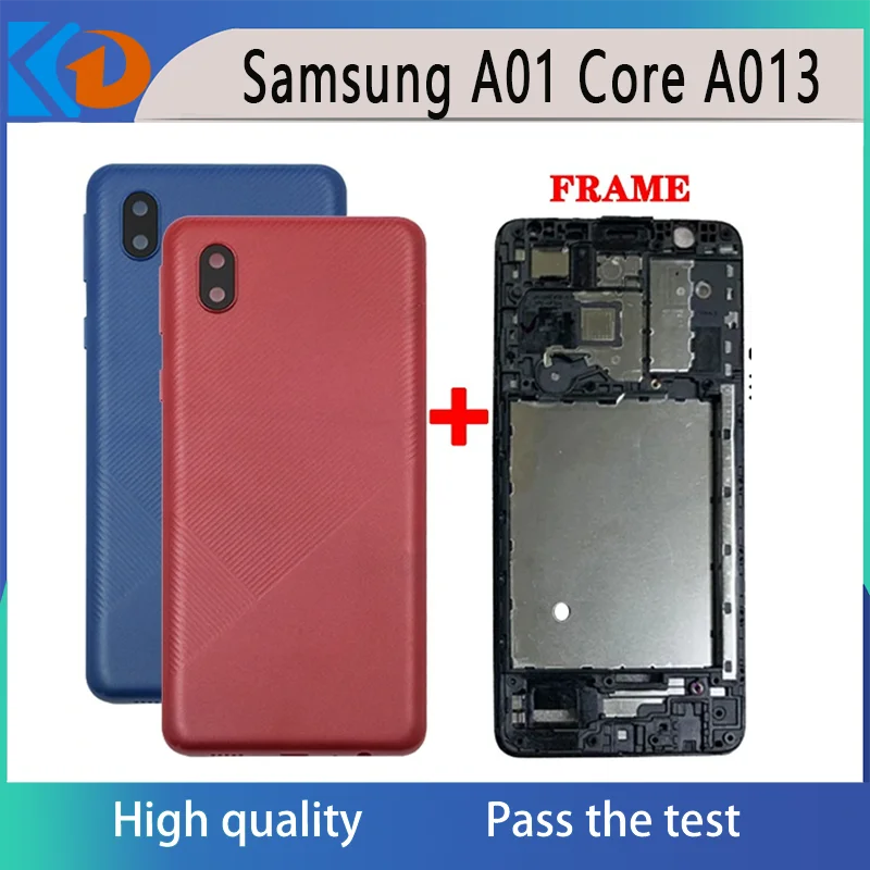 Housing Battery Back Cover For Samsung Galaxy A01 Core A013 Rear Door With LCD Front Middle Frame Panel Chassis+Camera