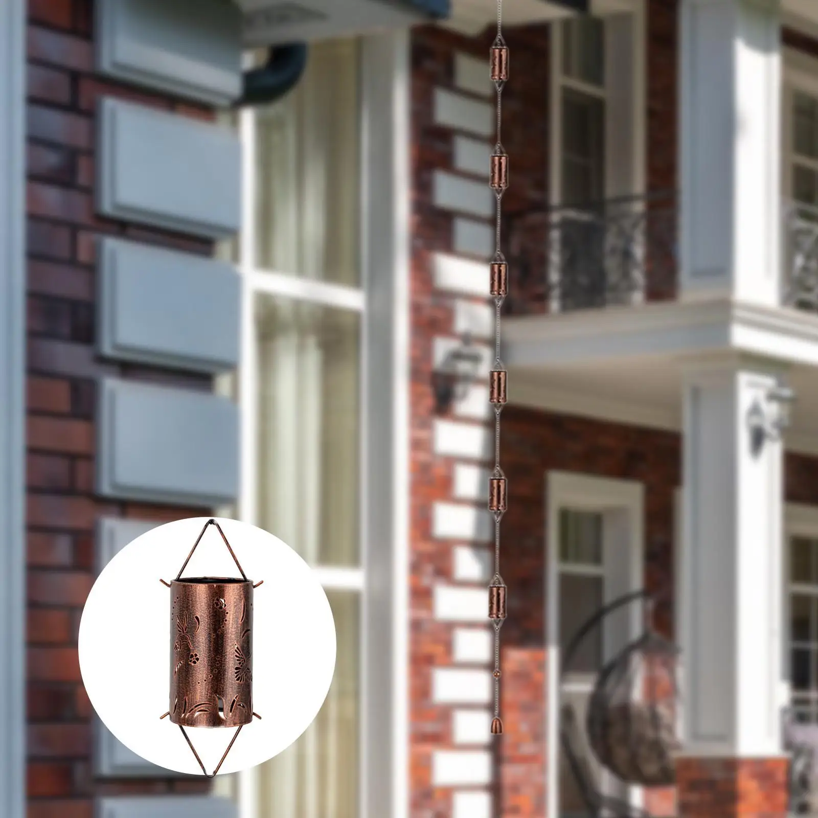 

Rain Chain Downspout Outdoor Water Drain Chain Decorative Rainwater Guide