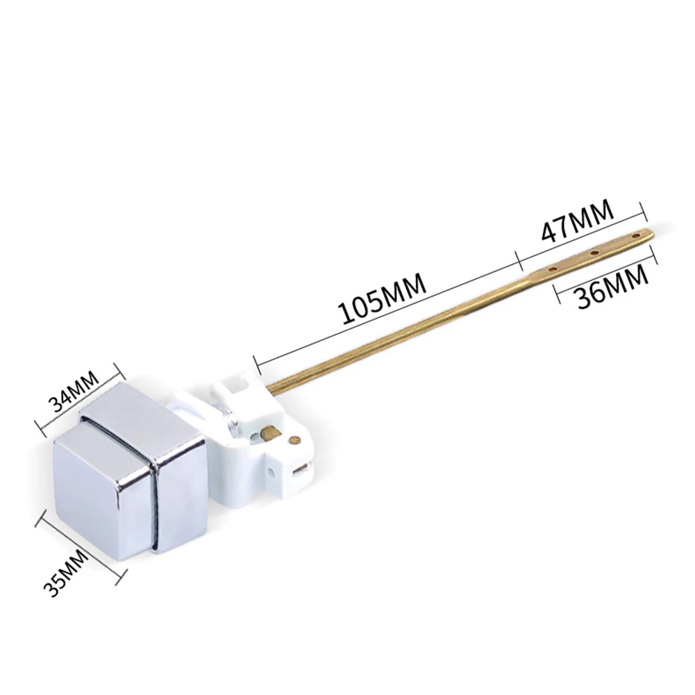 Alavanca do tanque do toalete do revestimento cromado, eficiência duradouro, acessório moderno do banheiro, reparo do toalete, como mostradas
