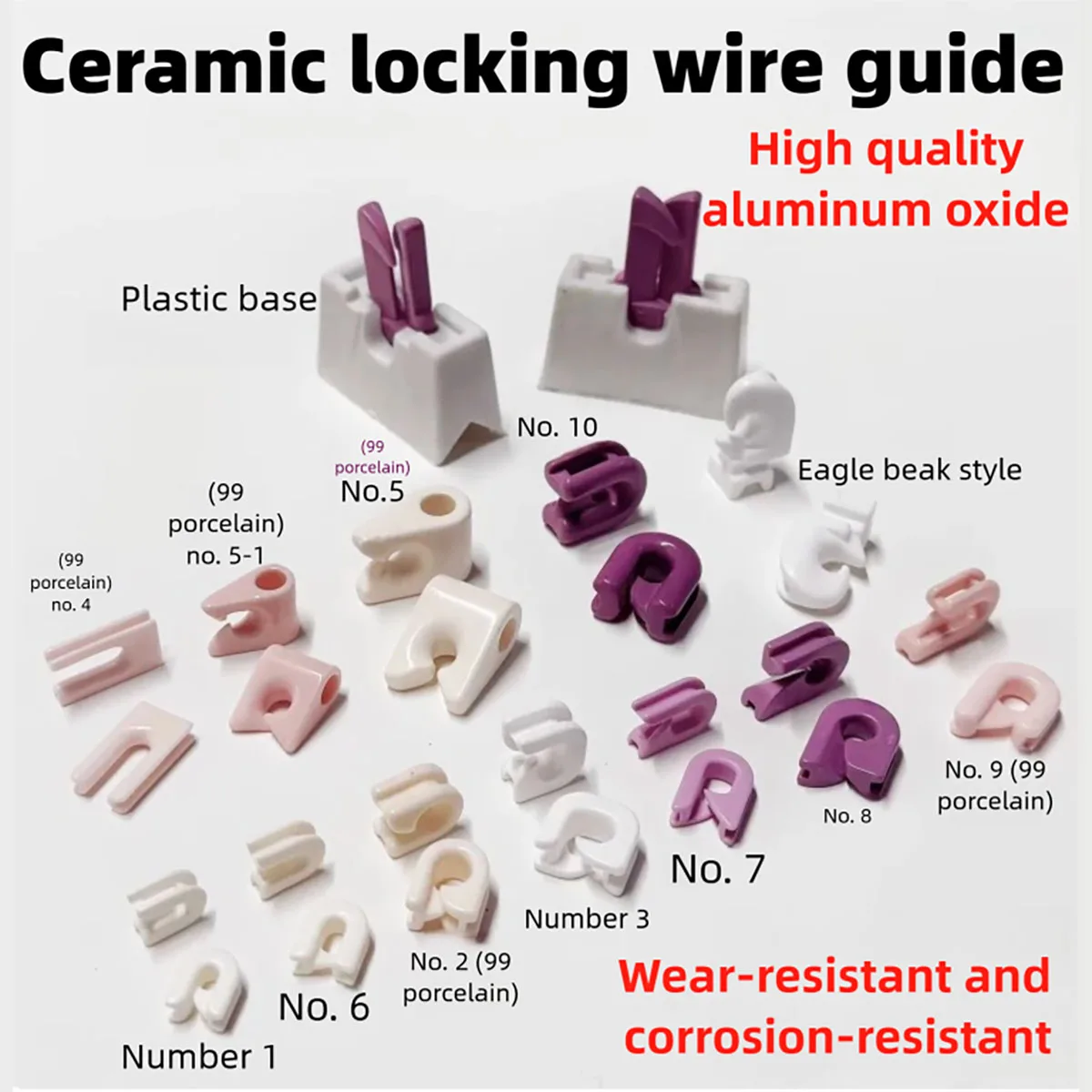 95/99 Alumina Ceramic Lock-type Wire Guide Hook Wear-resistant Thread Guide for Spinning Machine