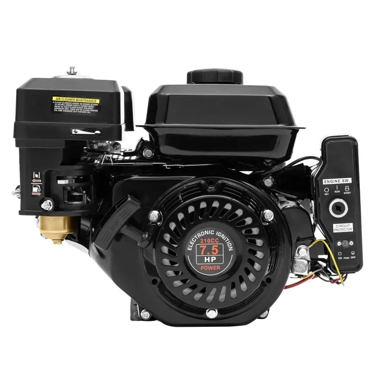 7.5HP 4-Stroke  Engine 3KW 210CC Hand/Electric Start OHV Air Cooling Gas Engine Motor for Go Karts 3600RPM