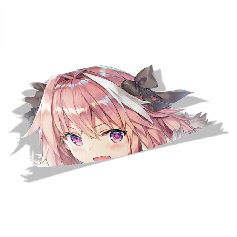 

1 PCS 13cm x 7.1cm Car Stickers for Astolfo Fate Grand Order Peeker Peek Anime Vinyl JDM Car Styling Cartoon Decal