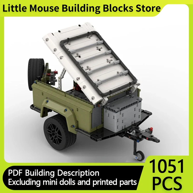 

City Car Model MOC Building Bricks Off Road Vehicle Trailer Modular Technology Gifts Children Suit Toys Holiday Assemble