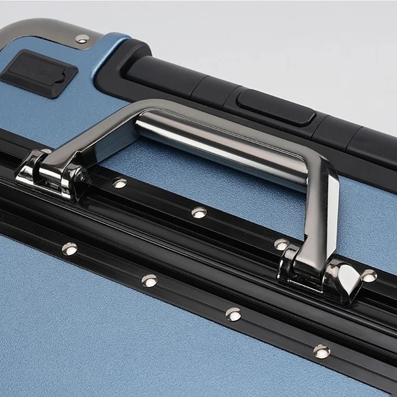 حقيبة سفر متينة ذات سعة كبيرة بإطار من الألومنيوم بعجلة عالمية للرجال والنساء وحقيبة كلمة مرور للسفر للطلاب #4