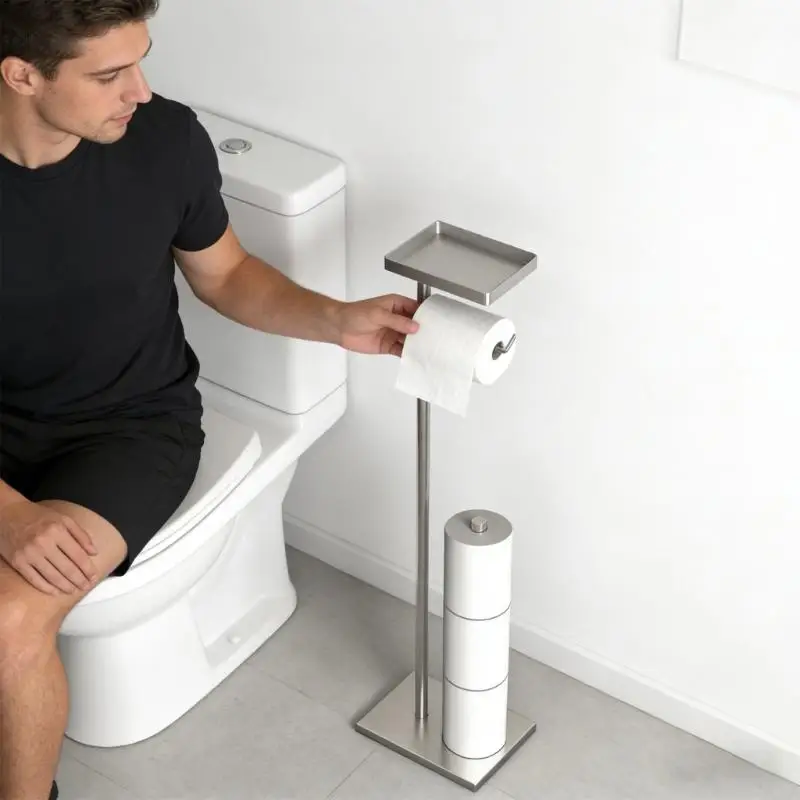 

Простая переносная напольная подставка для владельца ткани Перемещение постоянного тока Изменяемая установка оборудования для