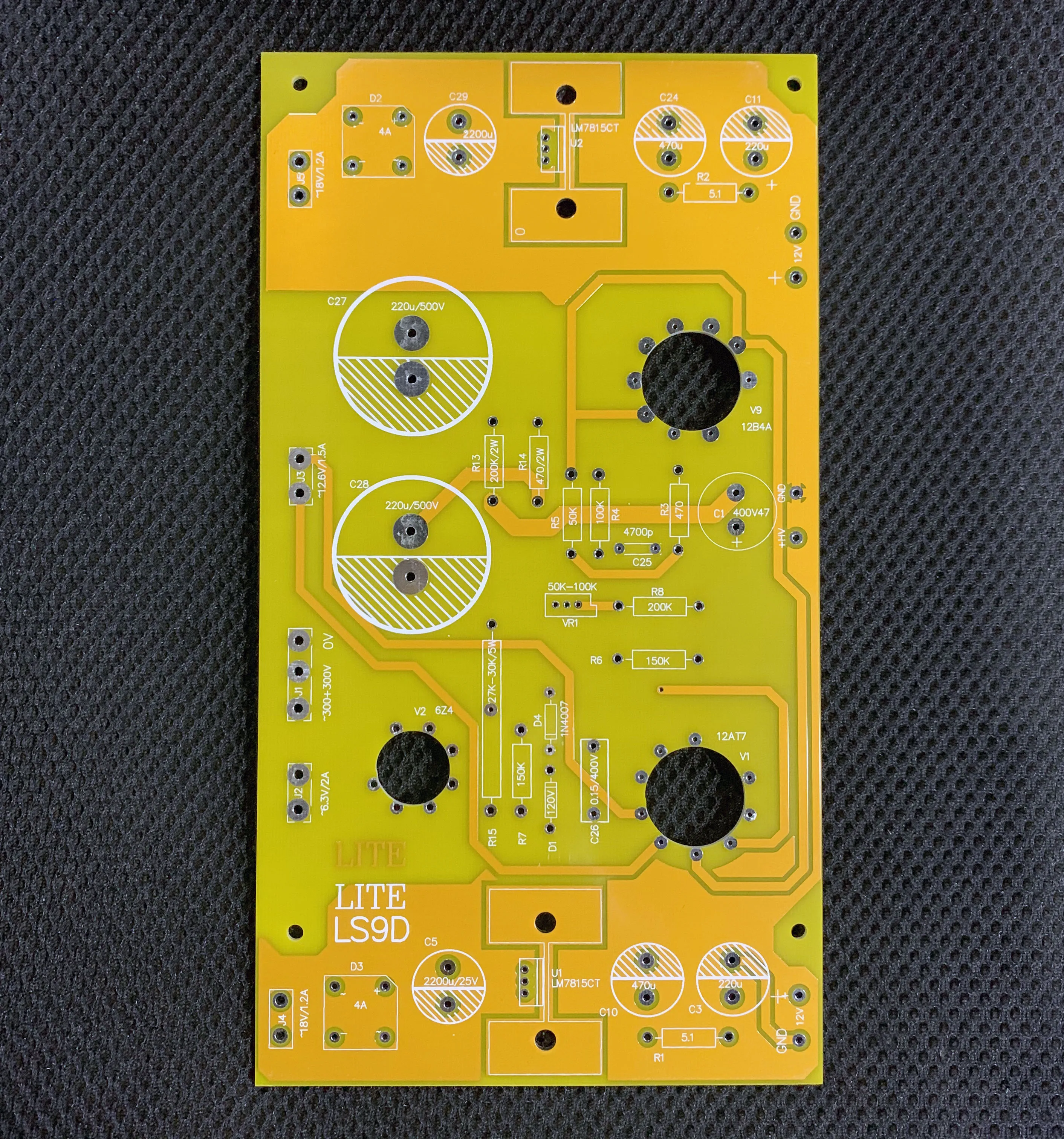 

HiFi ARC 12AT7+6Z4+12B4A Tube Regulator Power Supply Board PCB For Preamp /Phono