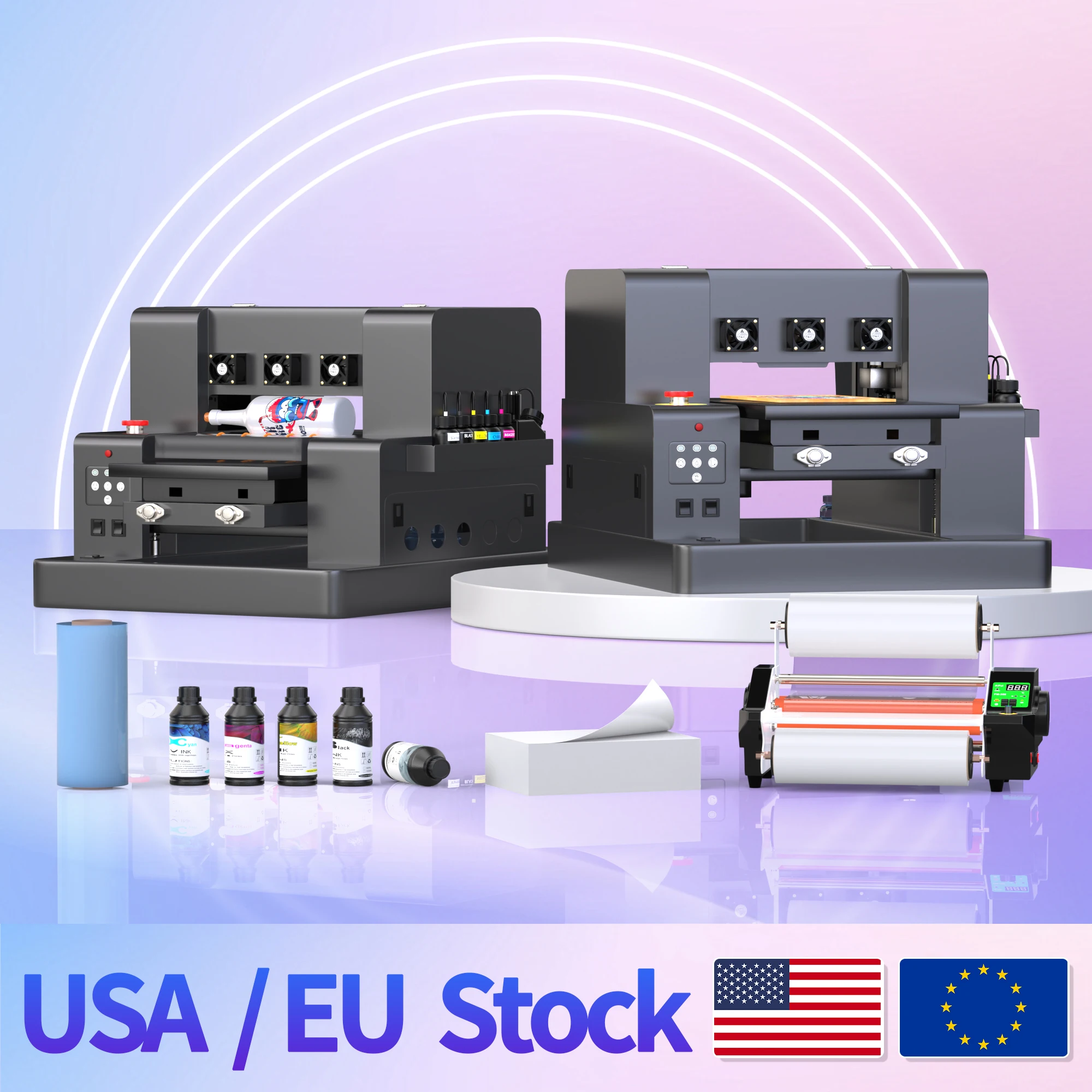 OYfame EU Stock US Stock A4 A3 UV Printer L805 XP600 Print Head UV Flatbed Printer for Phone Case Bottle Acrylic Pen UV Printer
