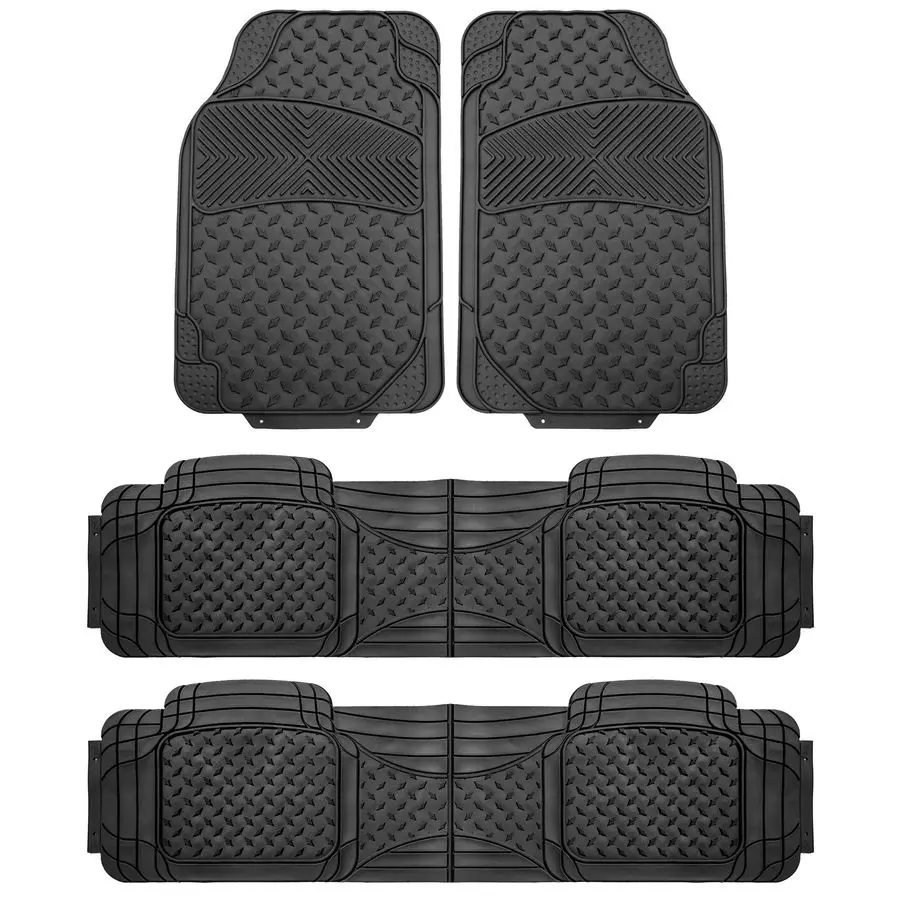 

Automotive Floor Mats Climaproof for All Weather Protection Universal Fit Trim to Fit for Most Cars, SUVs, and Trucks, 3 Row 4pc