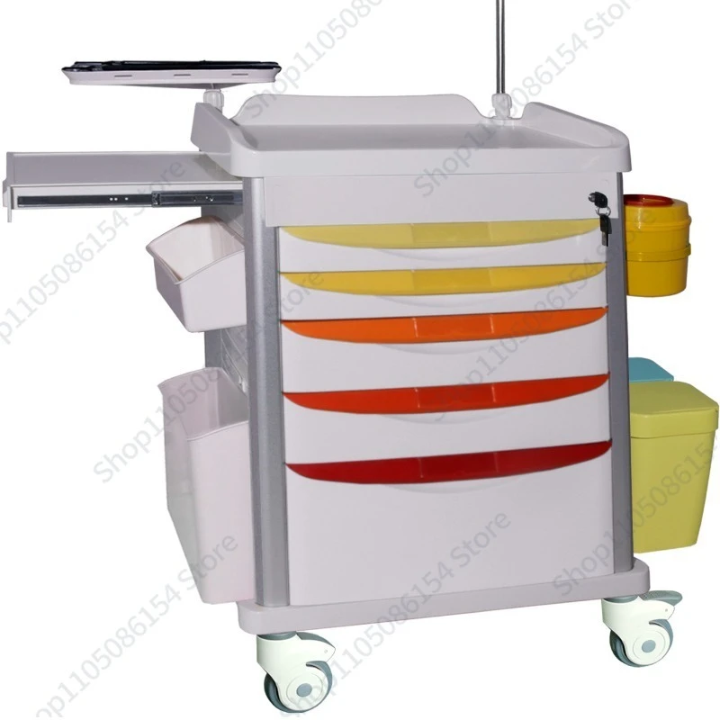 

Medical ABS operating room anesthesia car Rescue car Multifunctional trolley Nurse ambulance Medicine delivery car