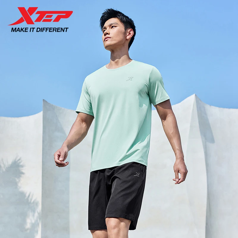 XTEP Men's T Shirt Shorts 2025 Spring Summer Shock Absorption Cushion Tops Bottoms Climbing Outdoor  Mixed Color 875229A70154
