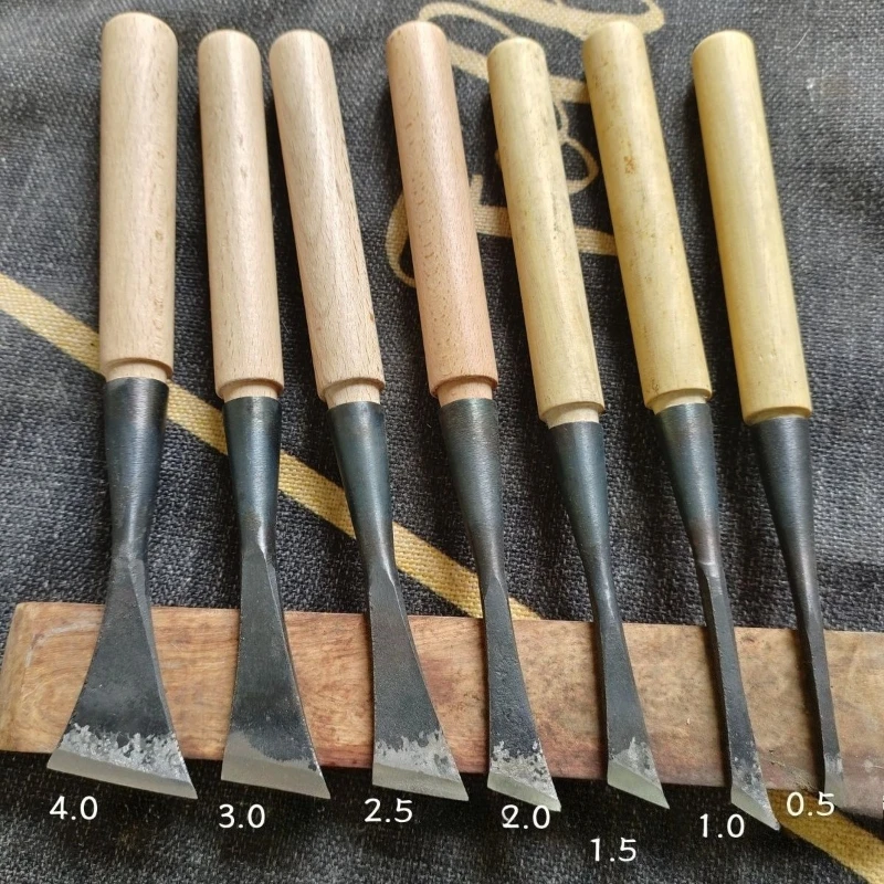 Wood Carving Chisel Bevel Knife Gouge Floral Design Artistic Relief Carving Tool For Woodworking