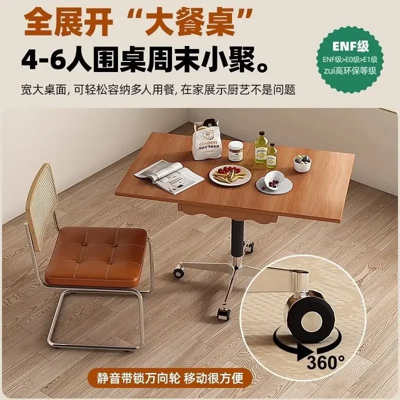 Mid ancient style small square table, mini coffee table, glass movable adjustable edge tables