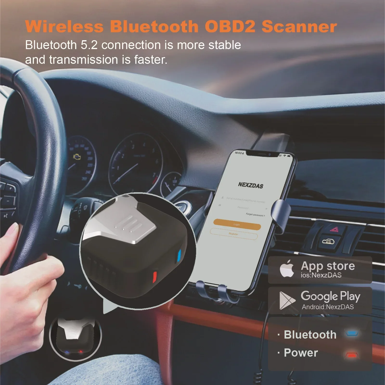 Car Diagnostic Tools For HUMZOR Z100 Bluetooth Reader Erase Codes Live Data Free Upgrade Full System OBD Scanner Multi-language